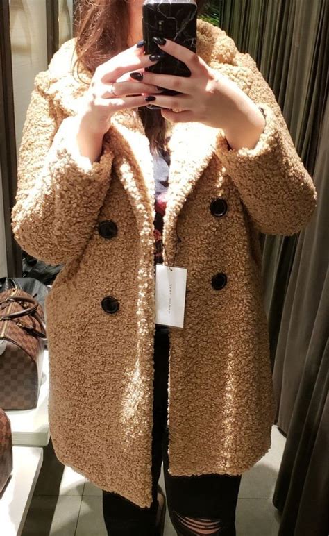 petite teddy coat zara.